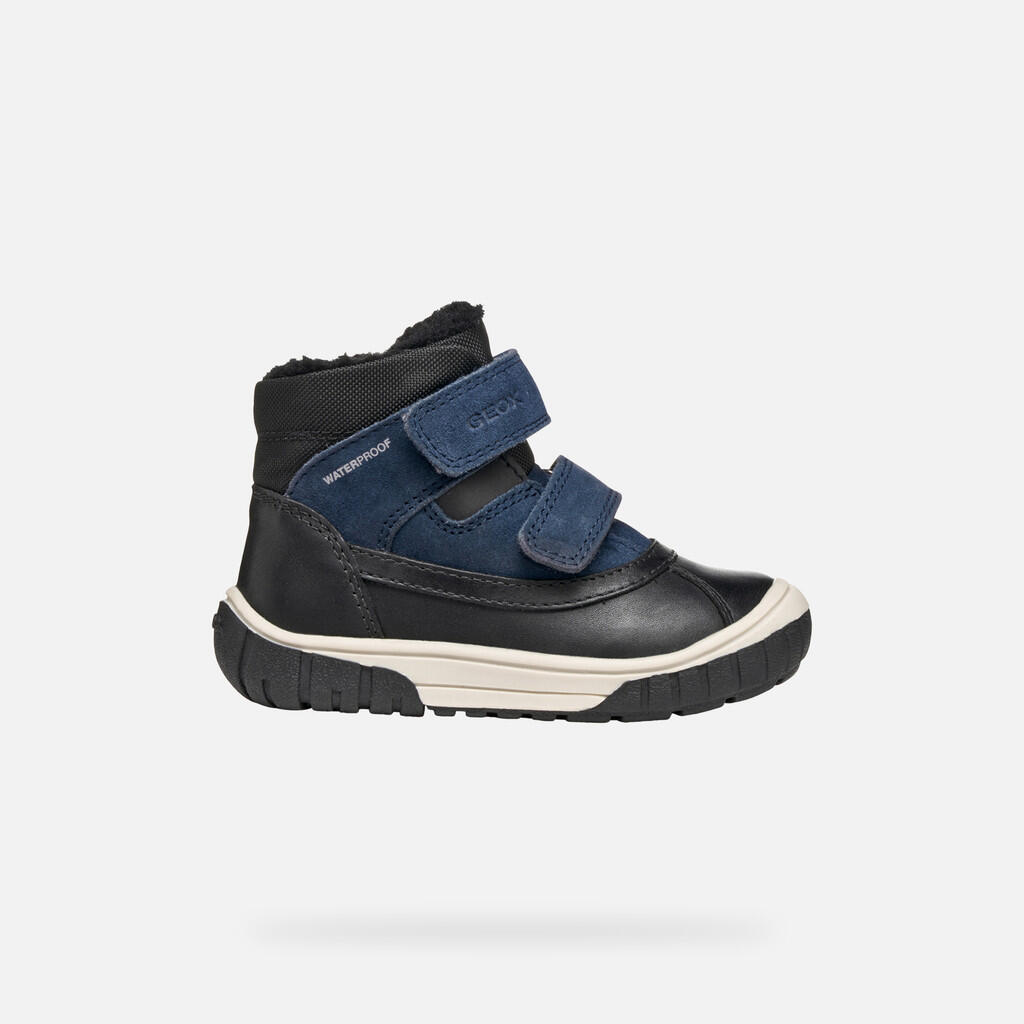 Bottines Bébé Garçon B OMAR BOY WPF Noir/Bleu Marine 2/7
