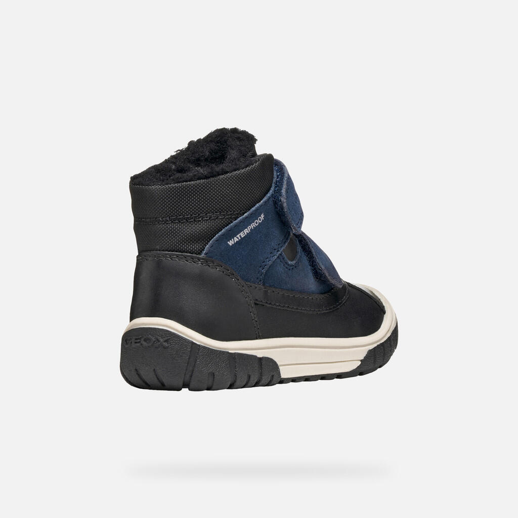Bottines Bébé Garçon B OMAR BOY WPF Noir/Bleu Marine 6/7