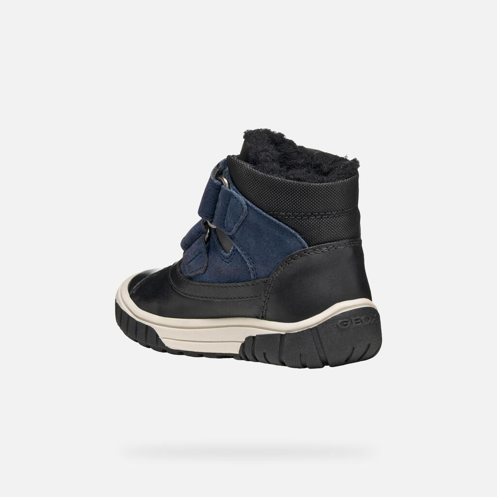 Bottines Bébé Garçon B OMAR BOY WPF Noir/Bleu Marine 5/7