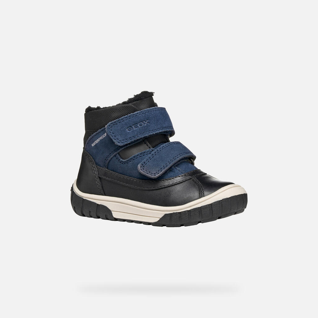 Bottines Bébé Garçon B OMAR BOY WPF Noir/Bleu Marine 4/7