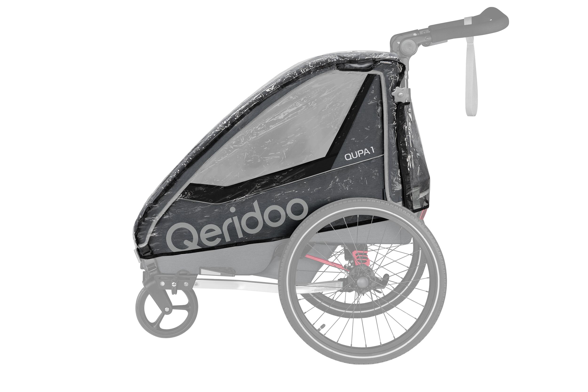 Regenschutz für Zweisitzer-Fahrradanhänger QUPA 1 / Sportrex 1 4/4