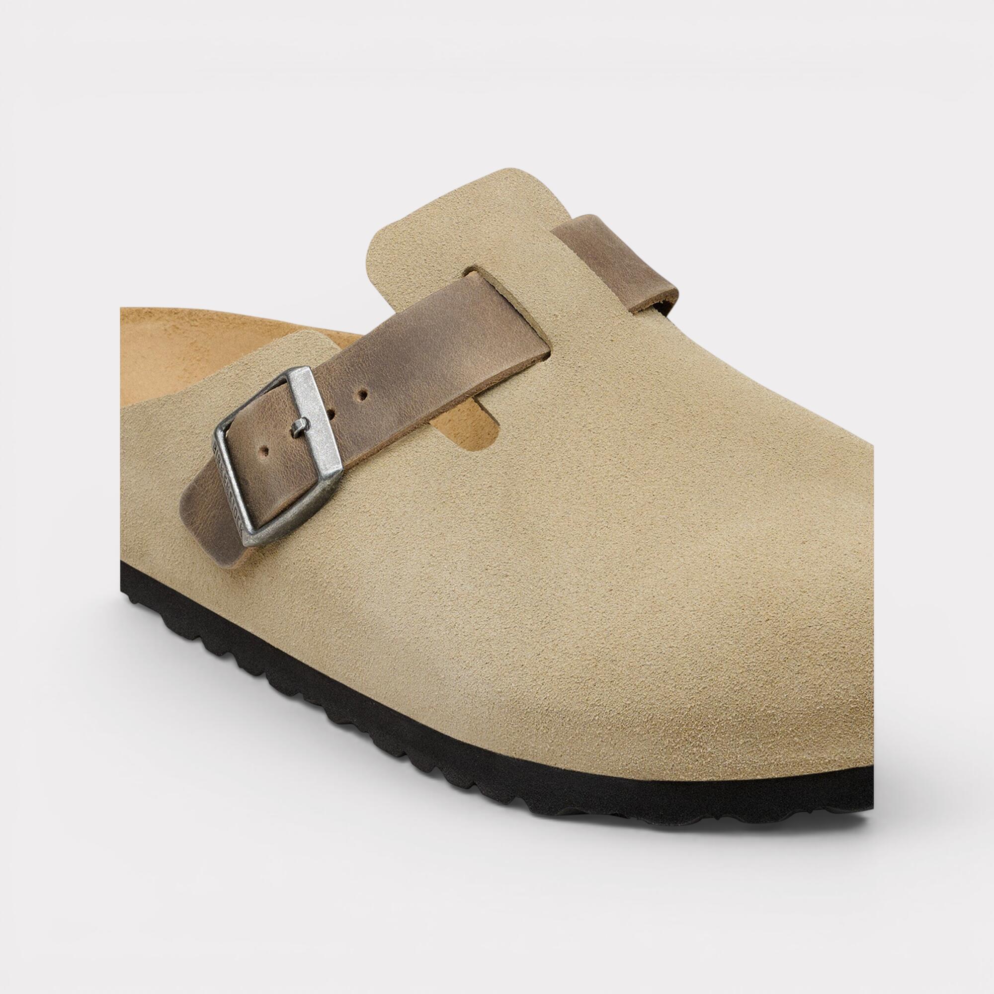 Birkenstock Boston - Faded Khaki Suede 6/6