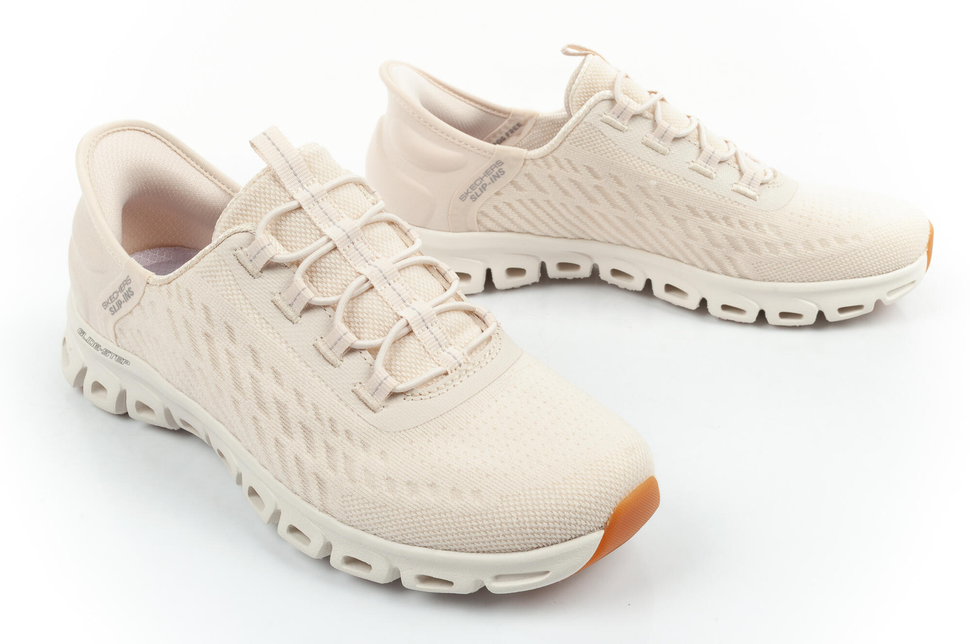 Buty damskie sneakersy Skechers Glide-Step wygodne ecru Slip-ins 6/7