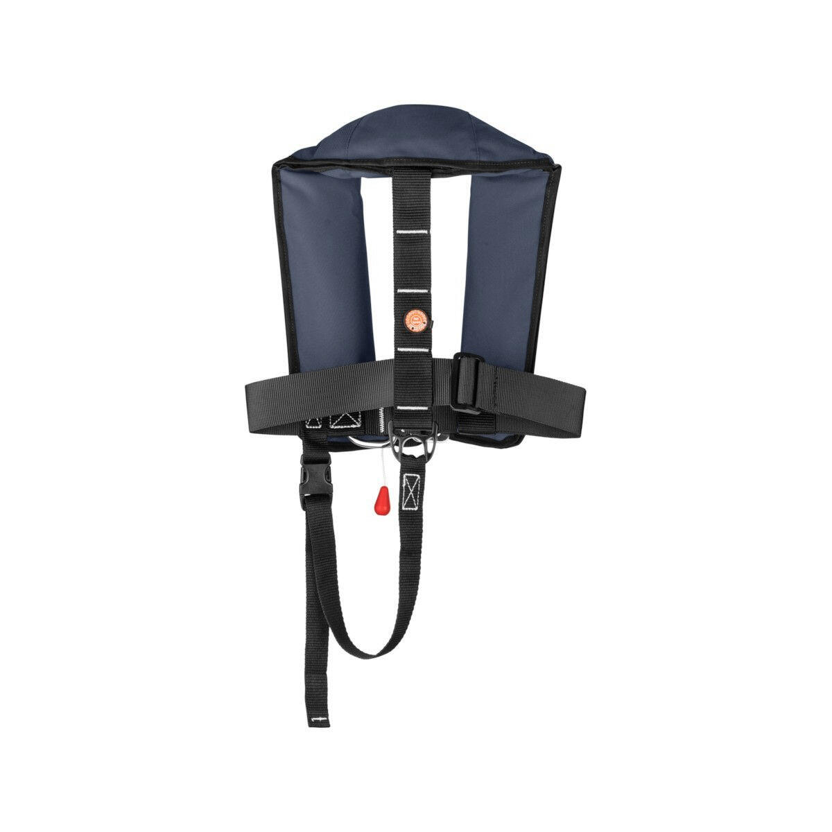 gilet de sauvetage automatique pour enfants 150N ISO avec harnais - bleu marine 2/4