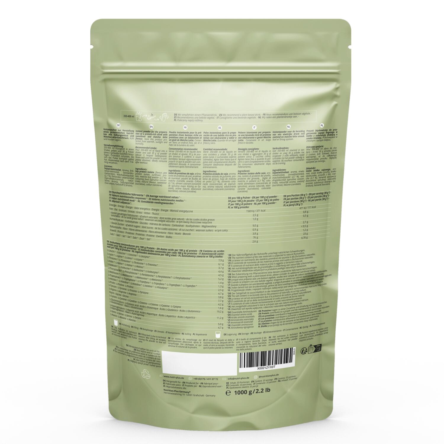 Proteinpulver 3K Matcha Latte - 1000g 2/6