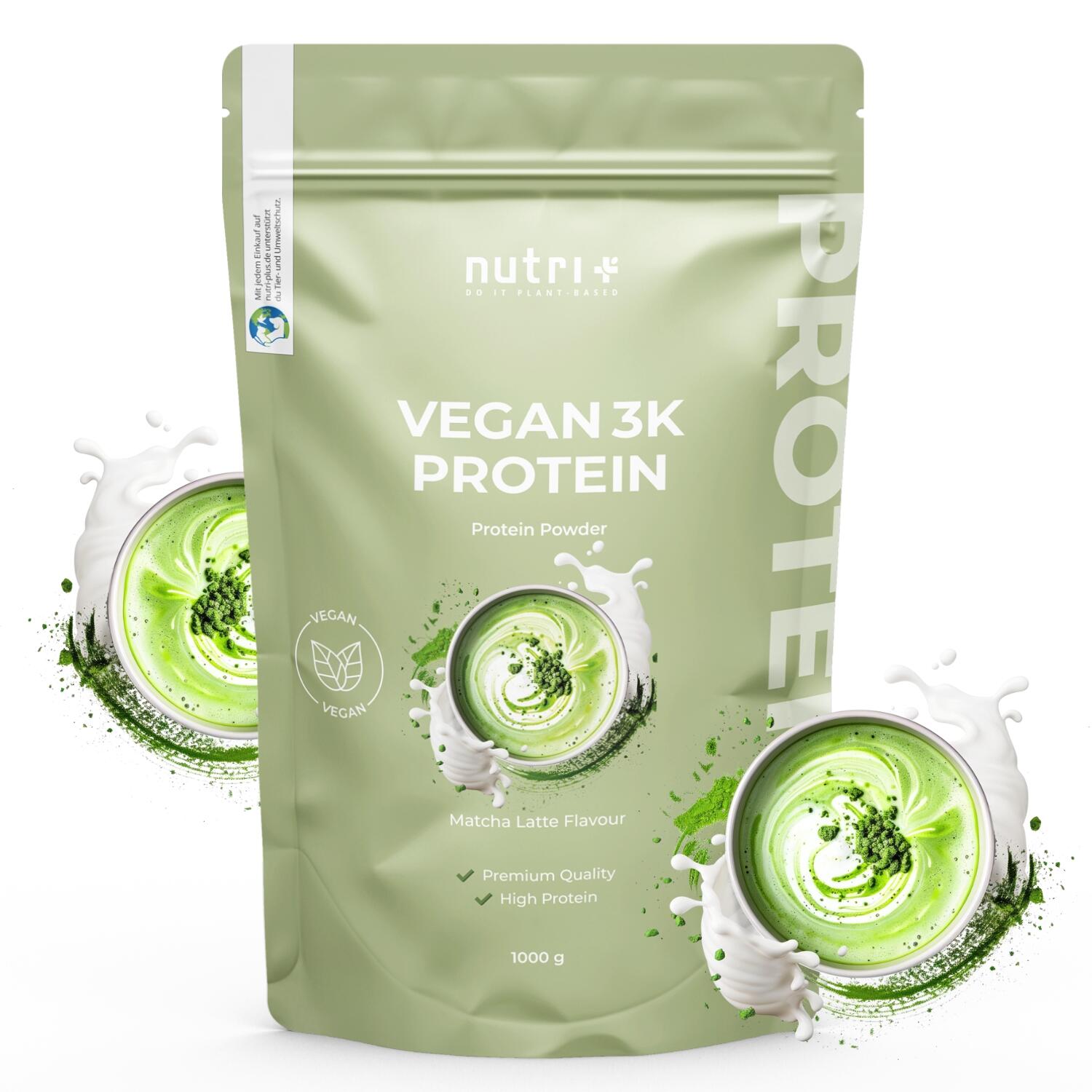 Proteinpulver 3K Matcha Latte - 1000g 1/6