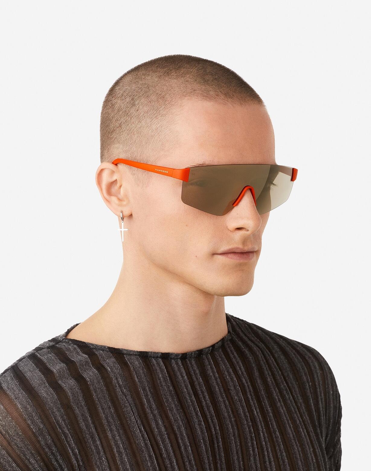 HAWKERS - Occhiali da sole per uomini e donne arancione beige - AERO 5/8