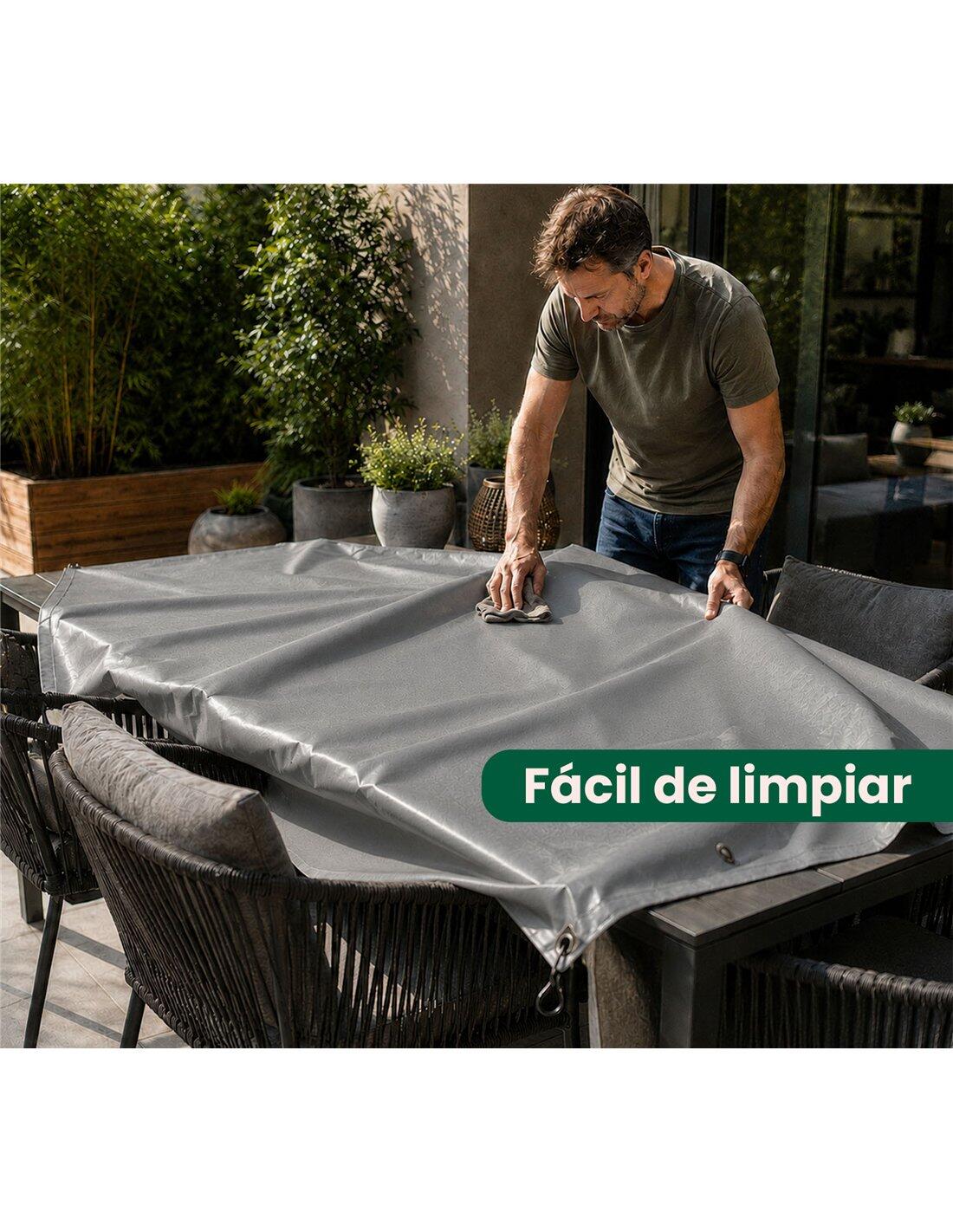 Toldo Reforzado Impermeable | Lona Multi JARDIN202 Gris 4X6M. 4/5