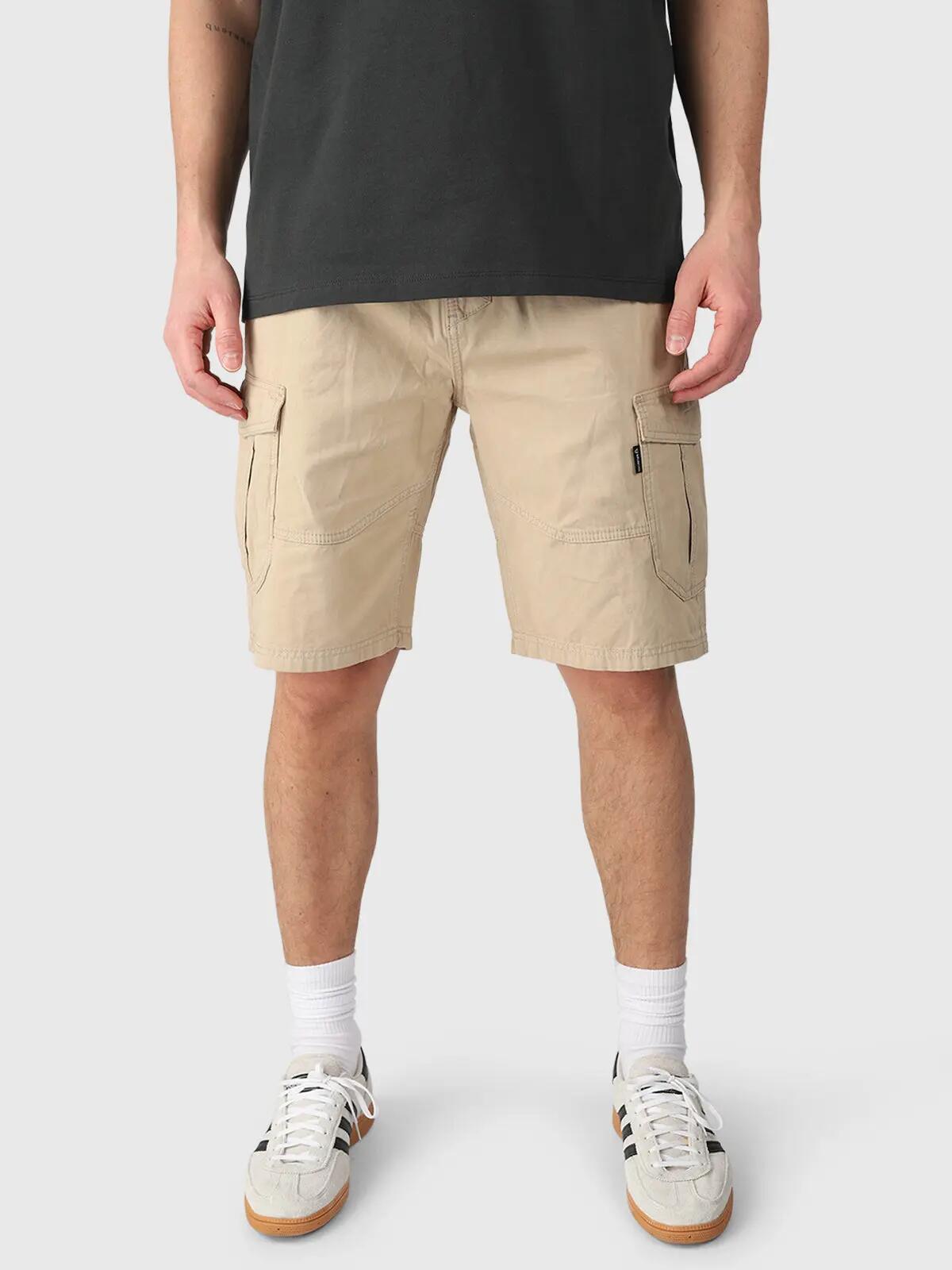 Caldo-N Herren Walkshorts Wandern Herrenshorts Sommer-Basics Ebony Sand 6/7