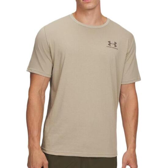 T-shirt Beige Clair Homme Under Armour Left Chest