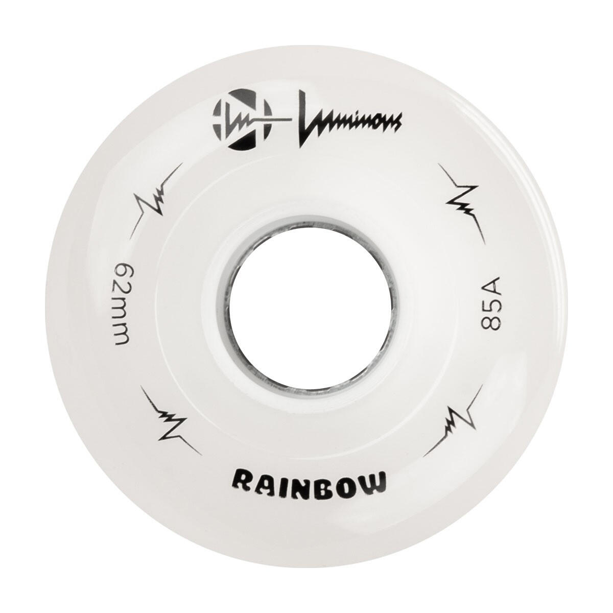 LUMINOUS Roue Quad 62mm 85A Sixies (6 LEDS) Arc En Ciel Blanc [x4] 2/3