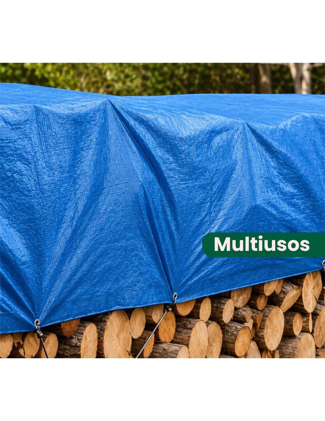 Toldo Reforzado Impermeable | Lona Multi JARDIN202 Azul 5X8M. 3/5