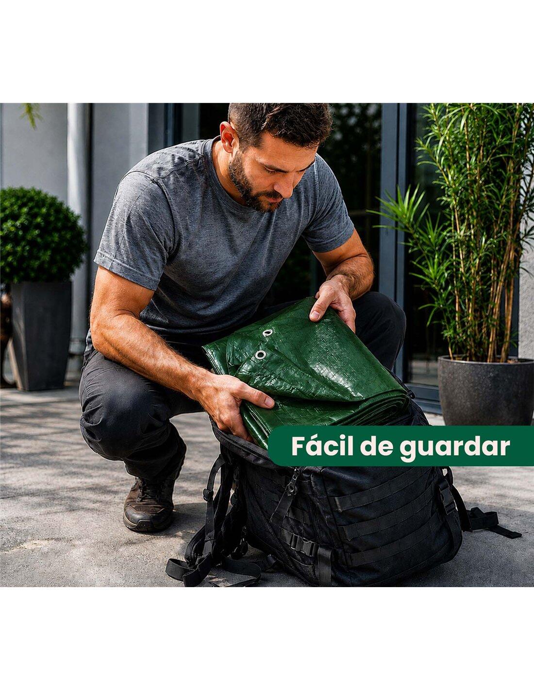 Toldo Reforzado Impermeable | Lona Multi JARDIN202 Verde Oscuro 2X3M. 5/5