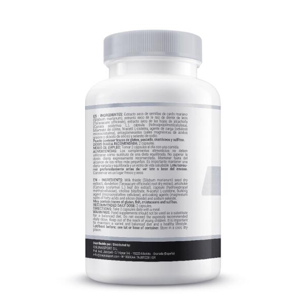 Disintossicazione del fegato - 120 capsule vegetali MASMUSCULO 2/5