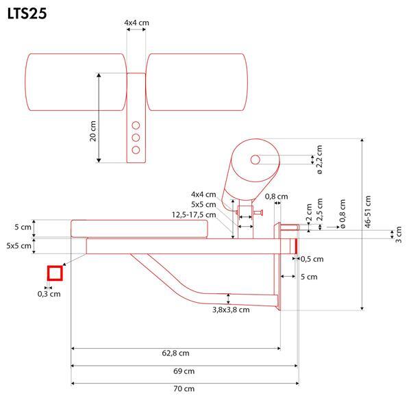 Siège d'entraînement avec verrouillage de la cuisse LAT-SITZ LTS25 HMS 6/7