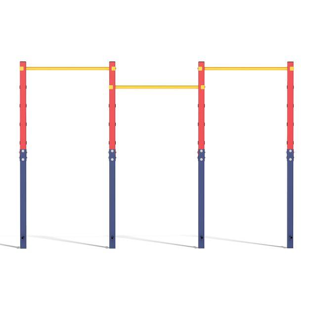 330kg In-Ground Pull Up Bar Station 5 Adjustable Heights