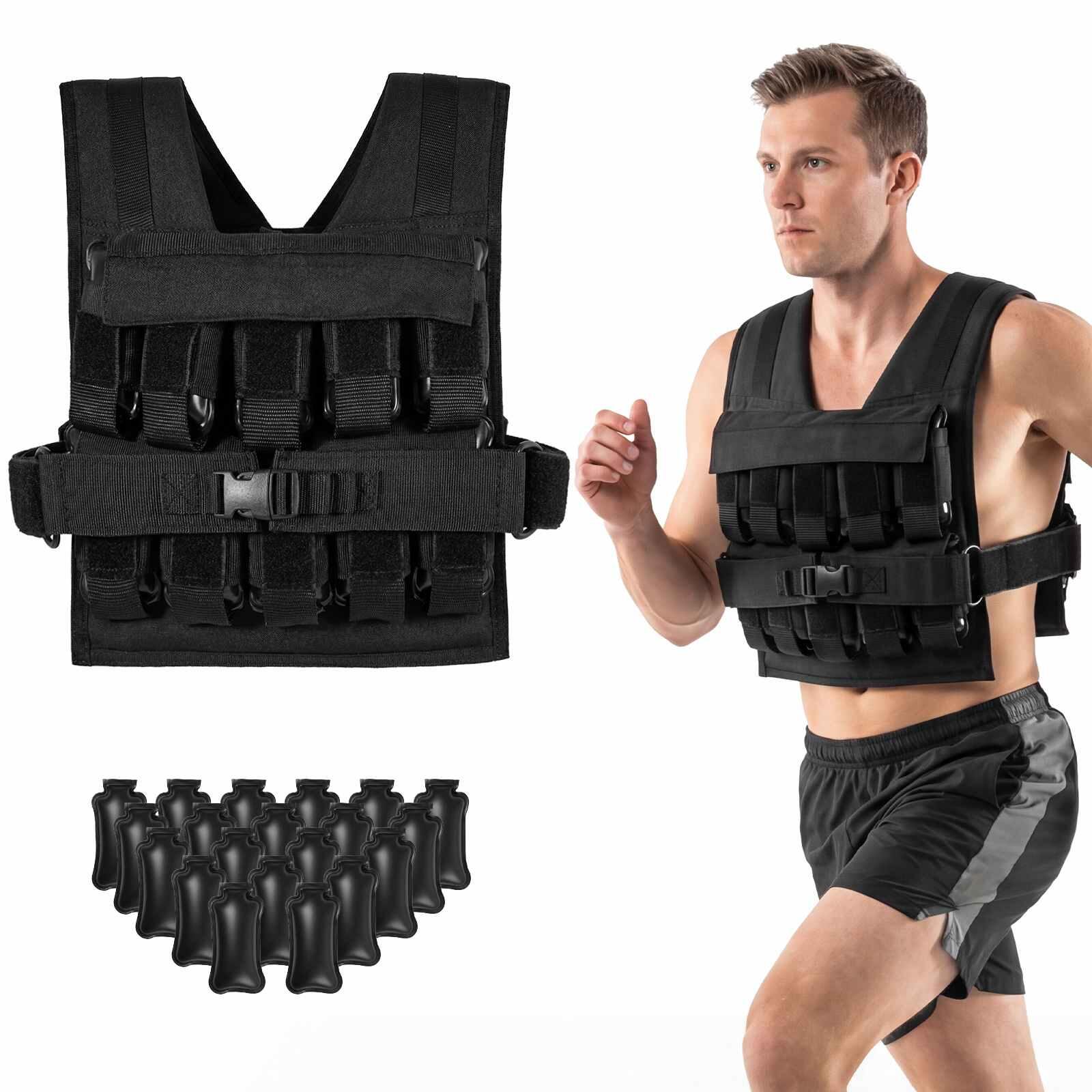 0-20kg Adjustable Weighted Vest for Fitness Training