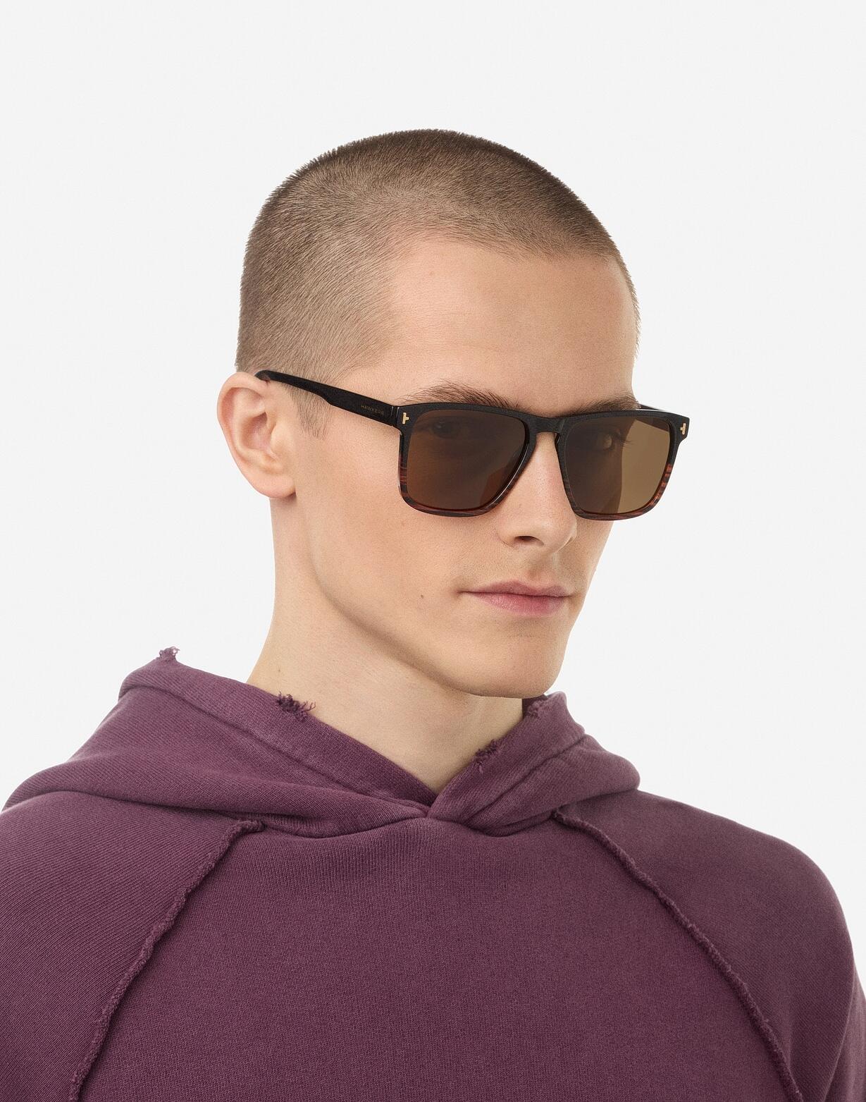 HAWKERS - Gafas de Sol para Hombre y Mujer POLARIZED BLACK OLIVE - DUST 7/8