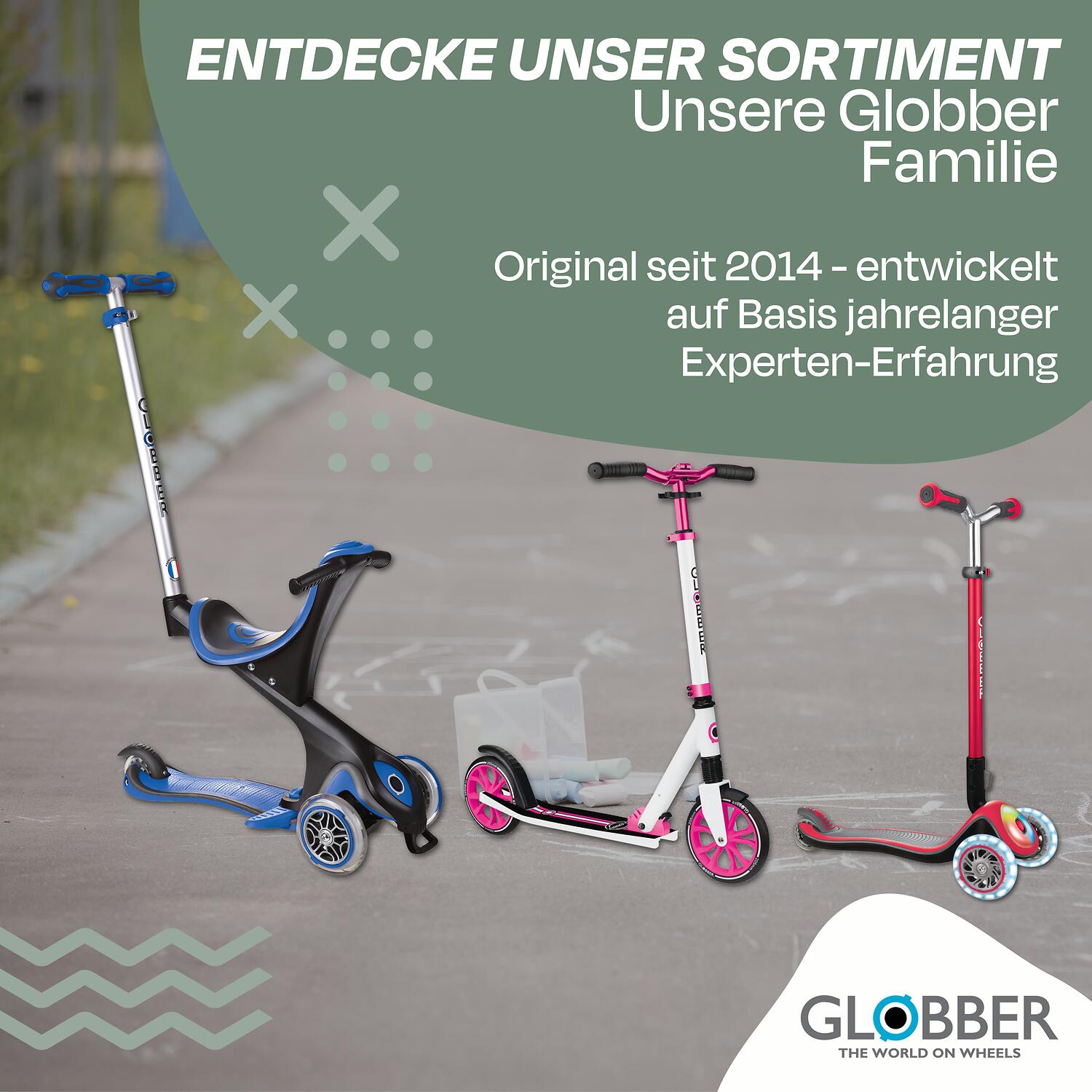 Trottinette évolutive GO-UP BABY 360 LIGHTS - Vert Sauge 7/7