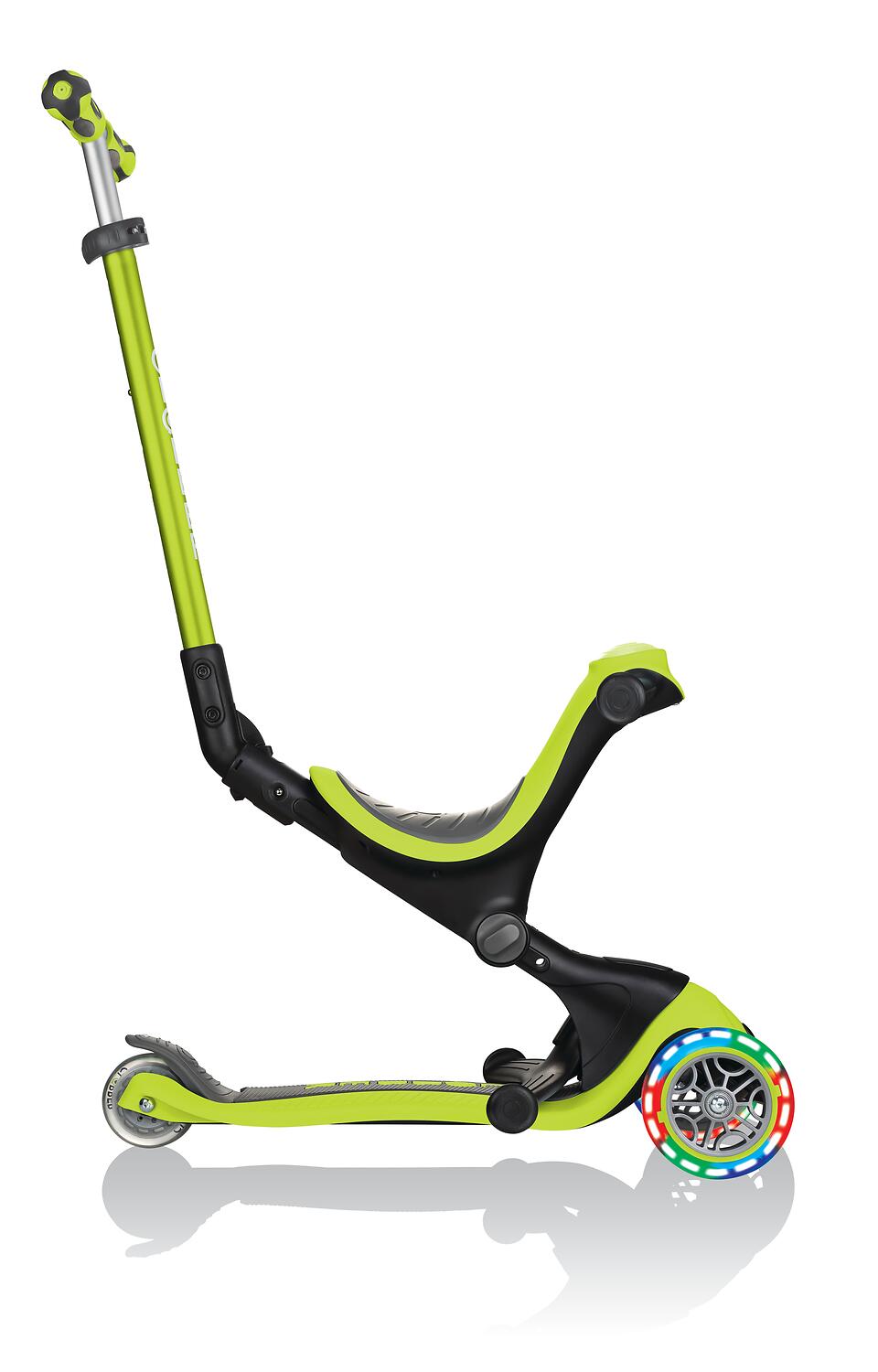GLOBBER GO-UP DELUXE LIGHTS lime grün, mit Leuchtrollen 6/7