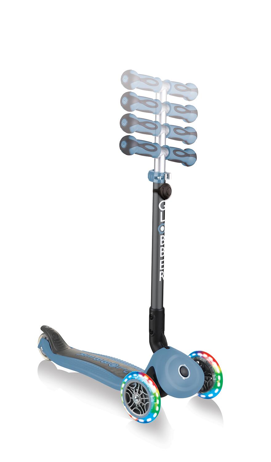 GLOBBER GO-UP DELUXE LIGHTS blau, mit Leuchtrollen 4/7