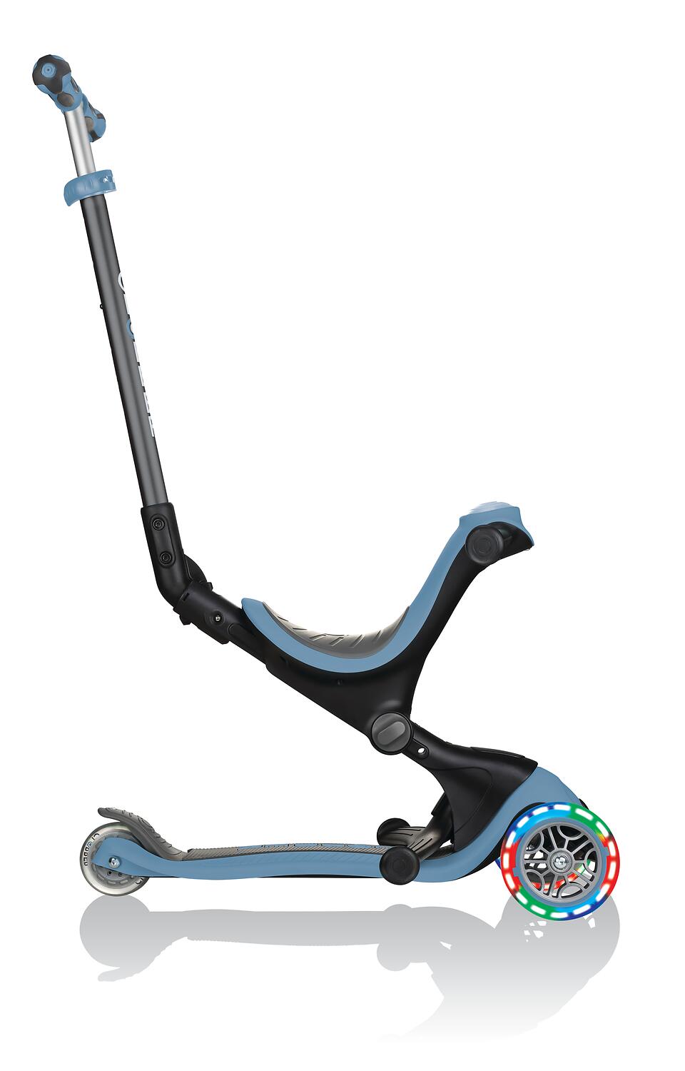GLOBBER GO-UP DELUXE LIGHTS blau, mit Leuchtrollen 6/7