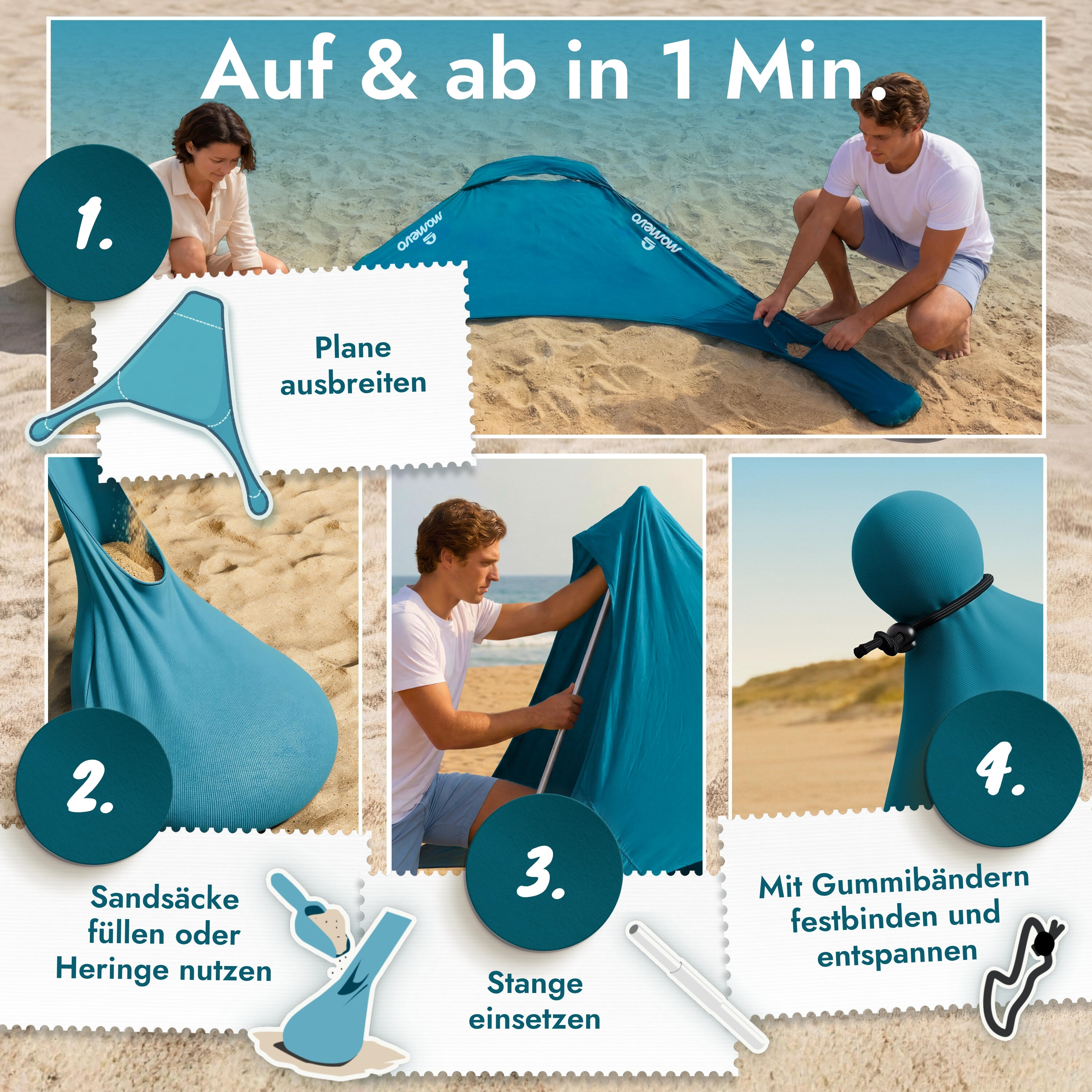 adventure parc zelt Tunnelzelt für 2 Personen Welke Haring Moet Ik Material:Aufkleber tente solo