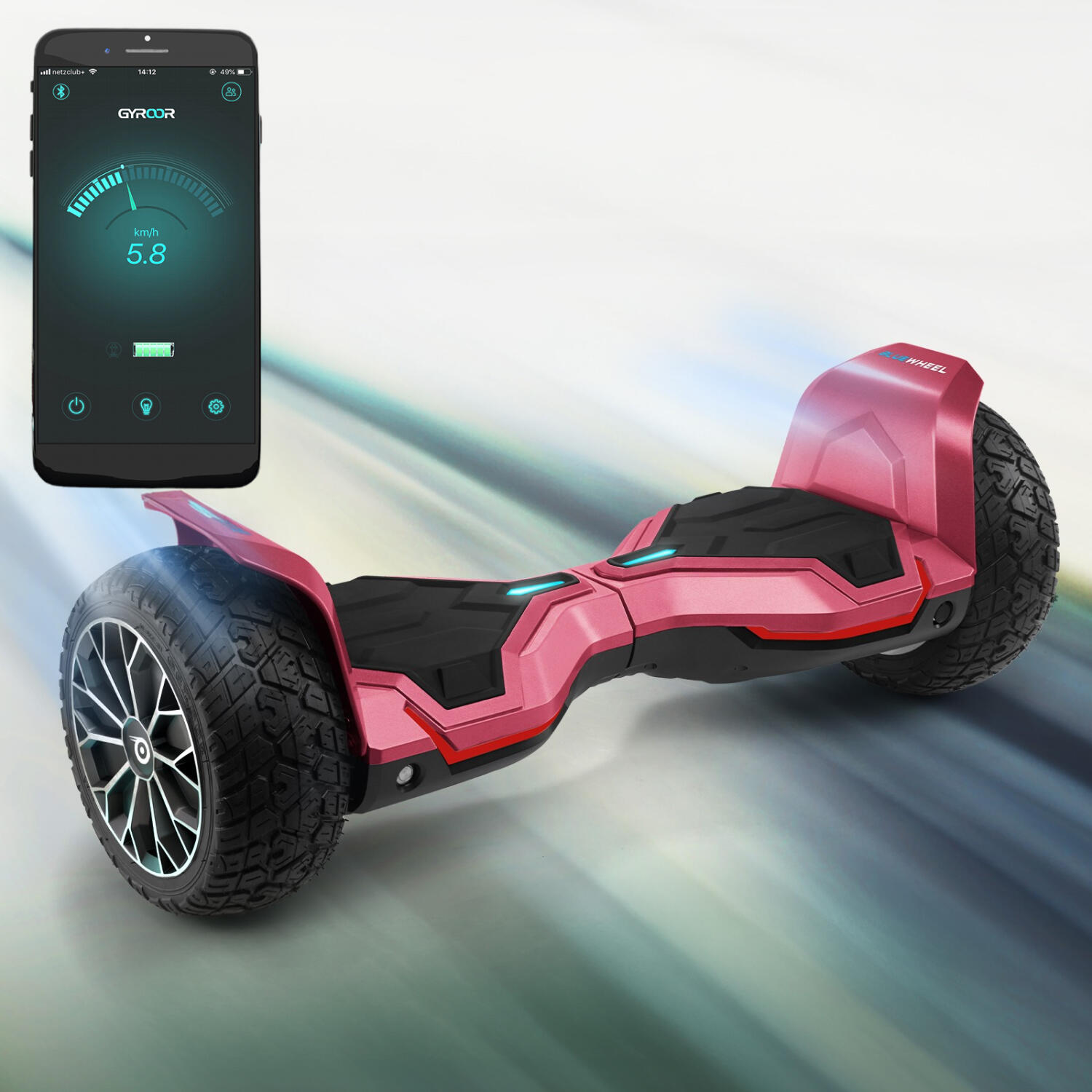 Bluewheel HX510 Hoverboard 8,5", App, Offroad, 15 km/h, LED 6/8