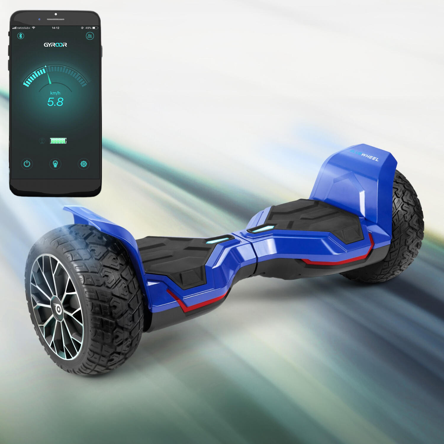 Hoverboard Bluewheel HX510 8,5", app, offroad, 15 km/h 6/8