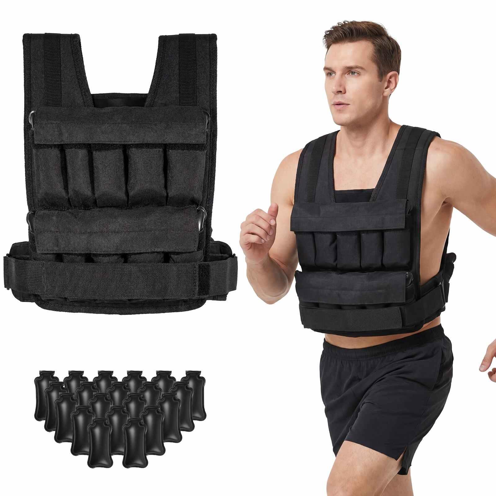 0-20kg Weighted Vest w/Removable Weights for Training