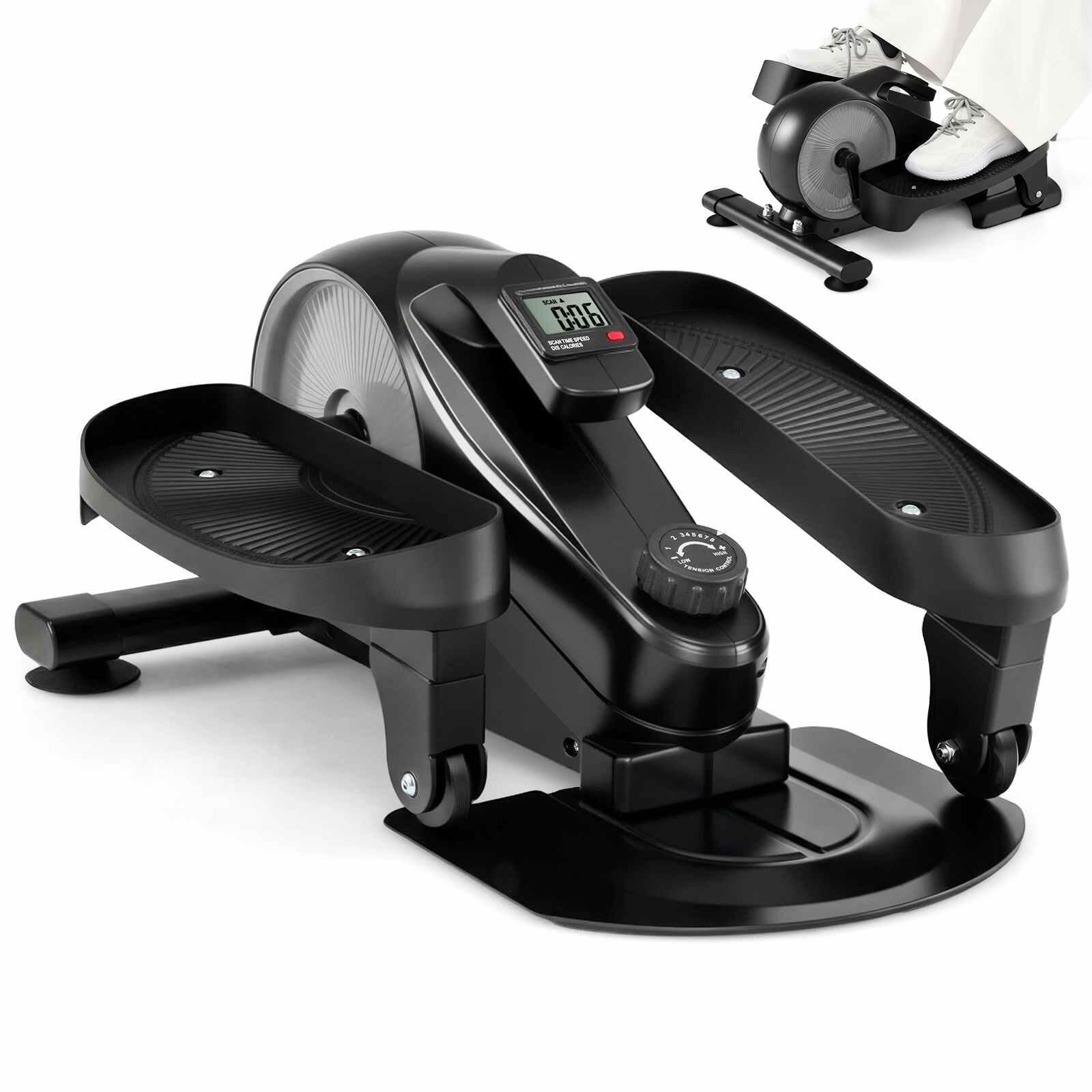 Under Desk Elliptical Machine w/LCD Quiet Compact Cardio