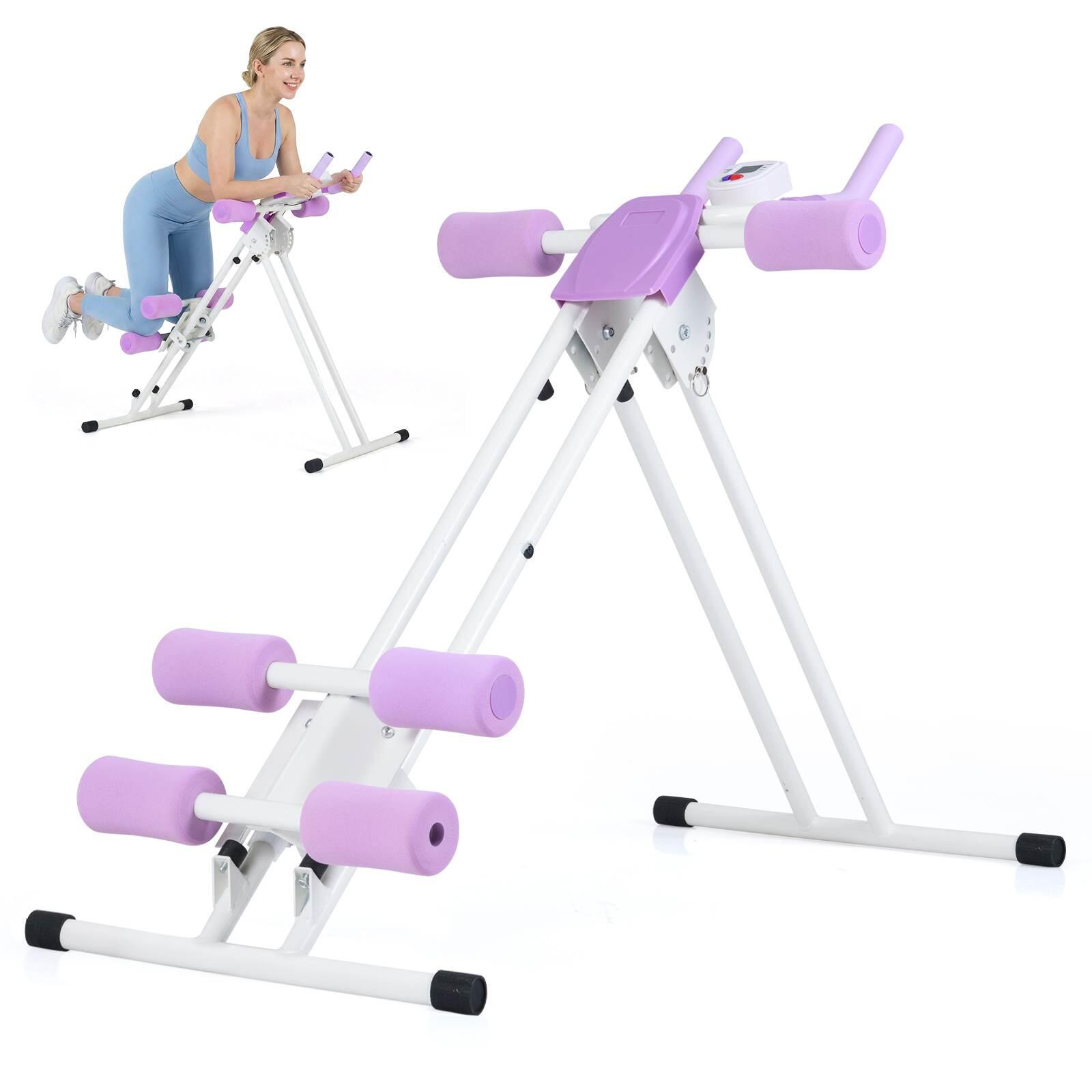 Folding Ab Machine w/6 Incline Levels & LCD Display