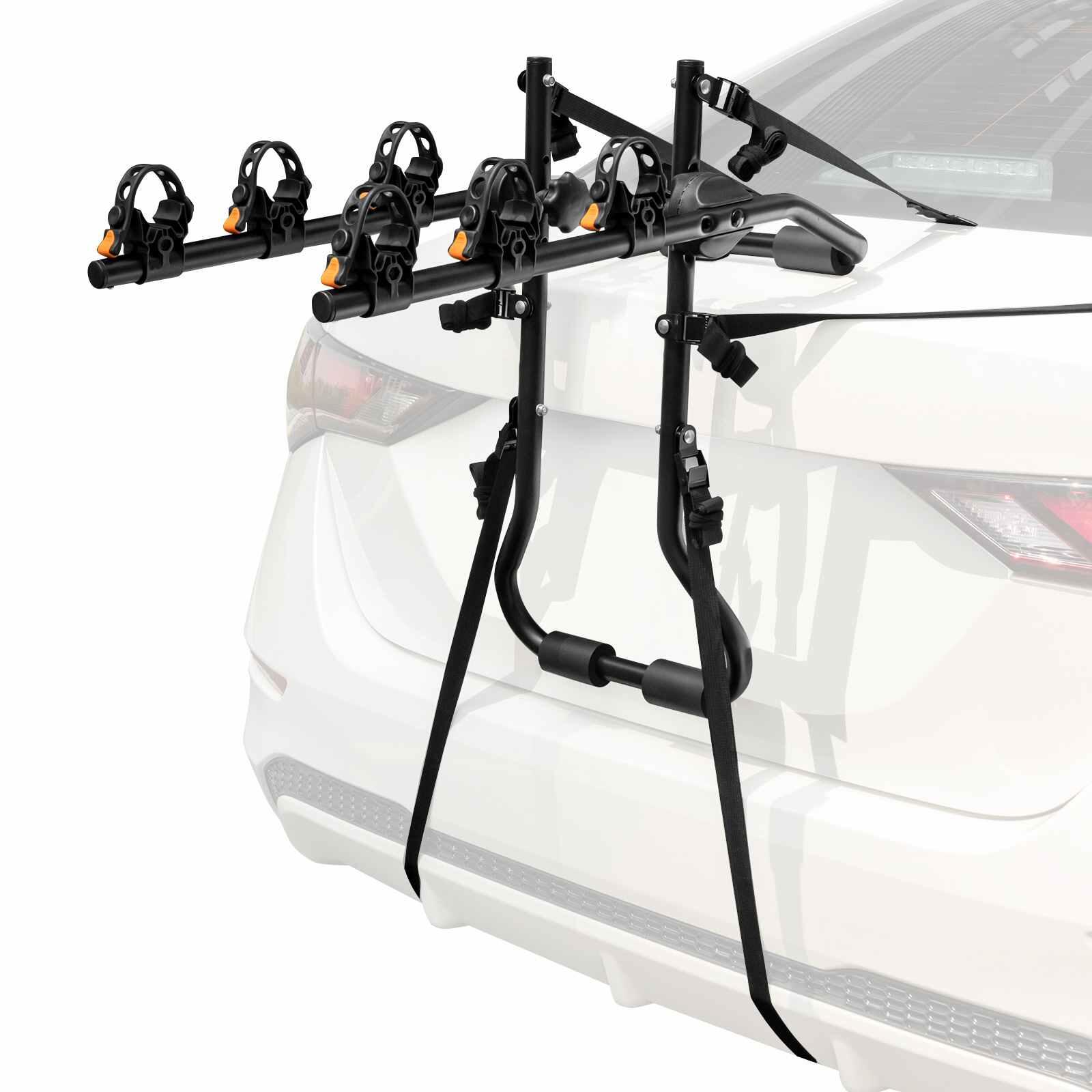 3-Bike Trunk Mount Bicycle Carrier Rack for Sedans SUVs Hatchbacks