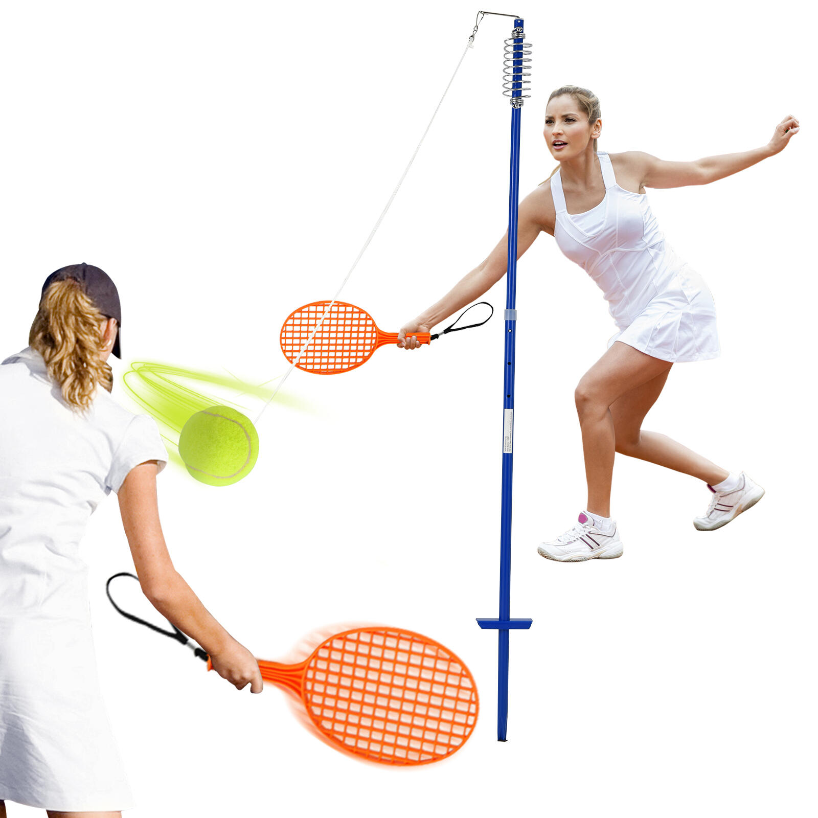 Portable Tether Tennis Set Adjustable Outdoor Training Game