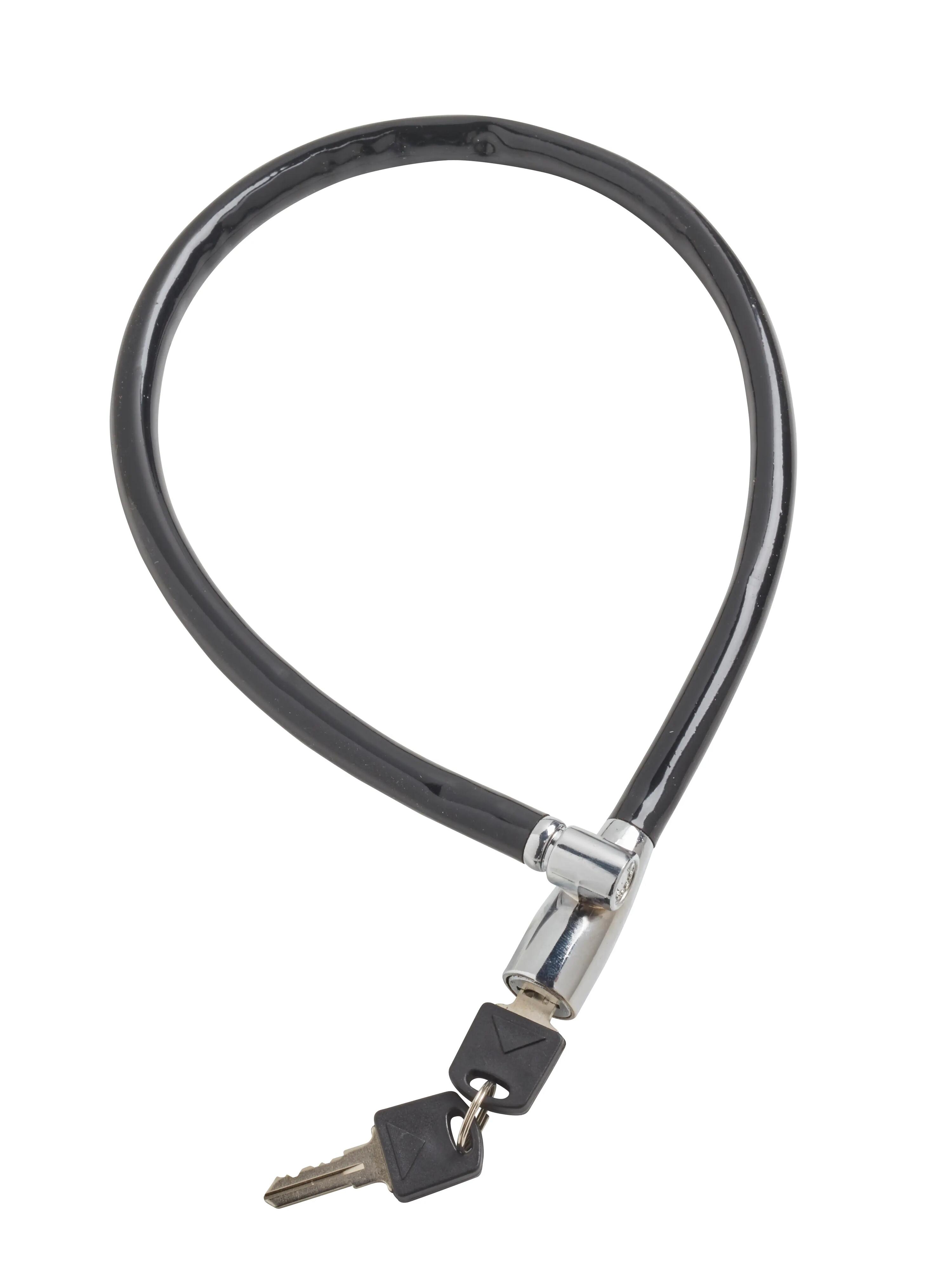 Câble antivol vélo, 2 clés, 55 cm x 6 mm, Couleur aléatoire 2/3