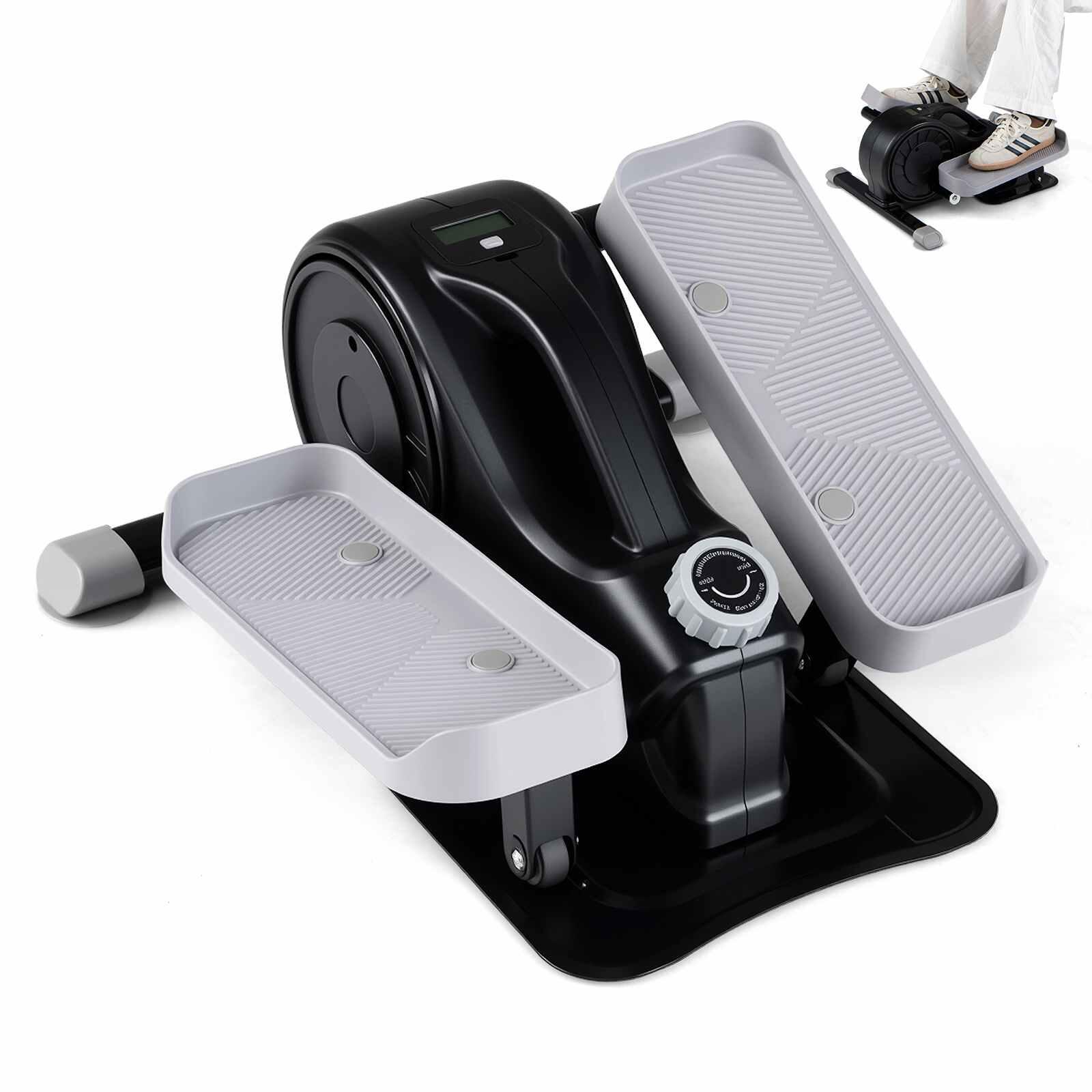 Under Desk Elliptical Pedal Exerciser 16-Speed LCD Cardio