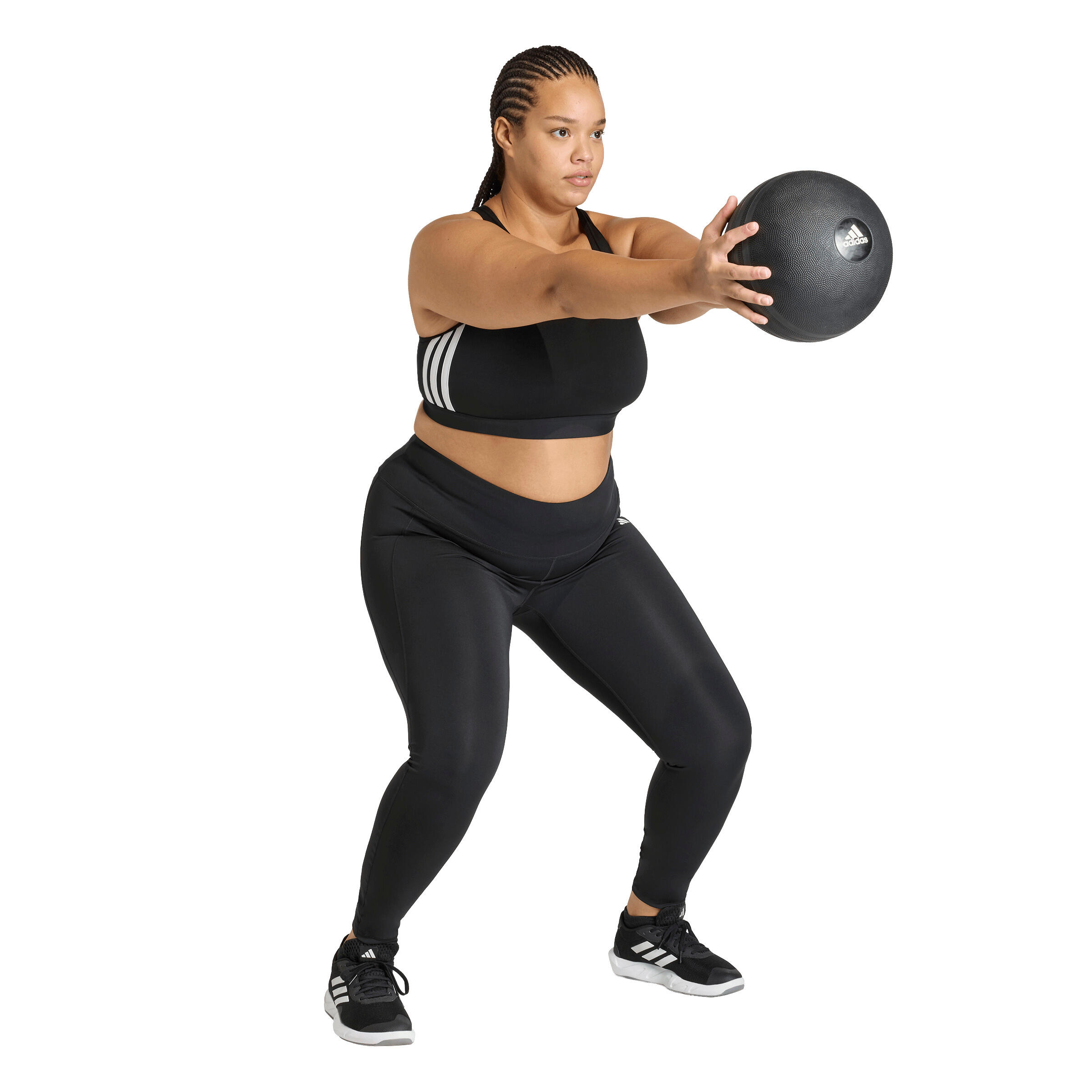 Sujetador de mujer adidas Essentials Workout 3-Stripes 3/4