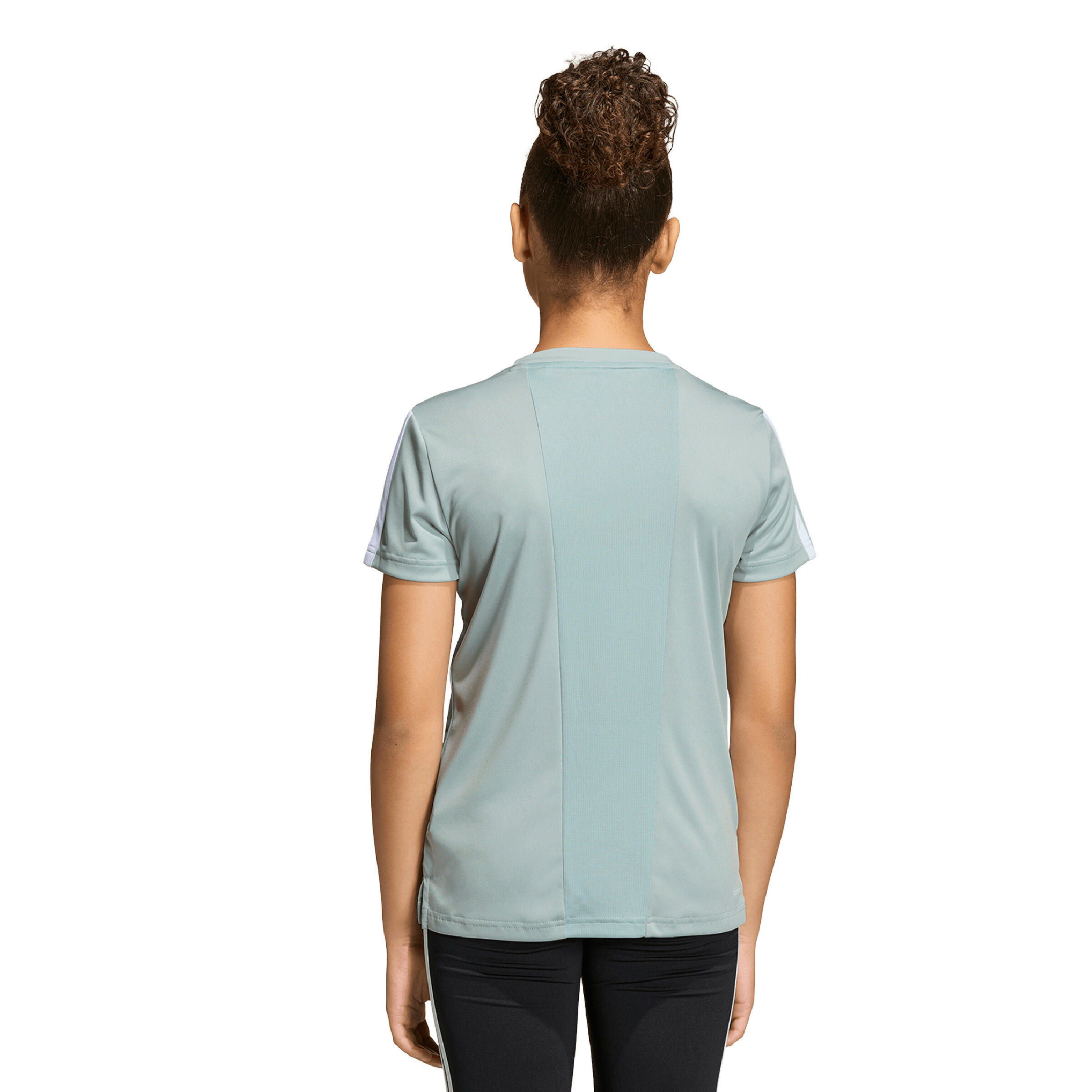 Girl's jersey athletic top adidas Train Essentials 3 Stripes 3/6