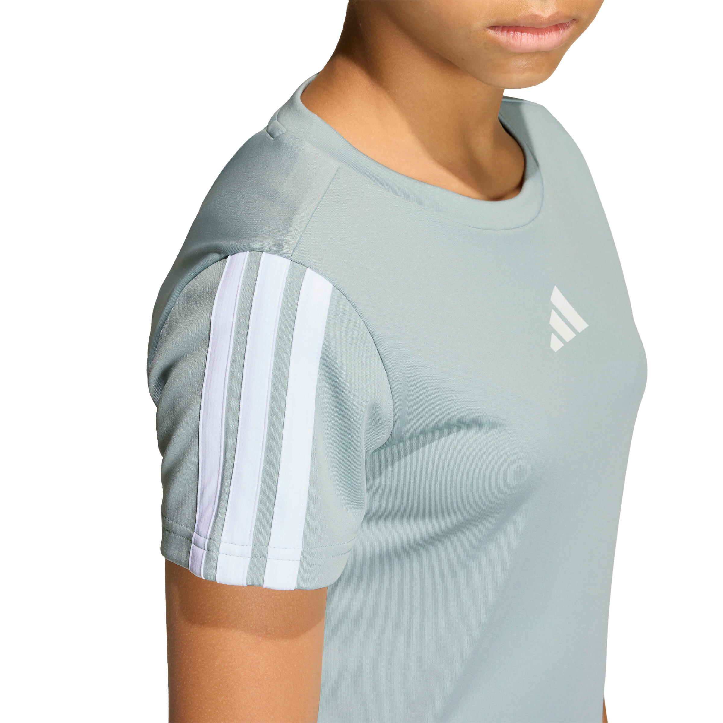 Girl's jersey athletic top adidas Train Essentials 3 Stripes 6/6