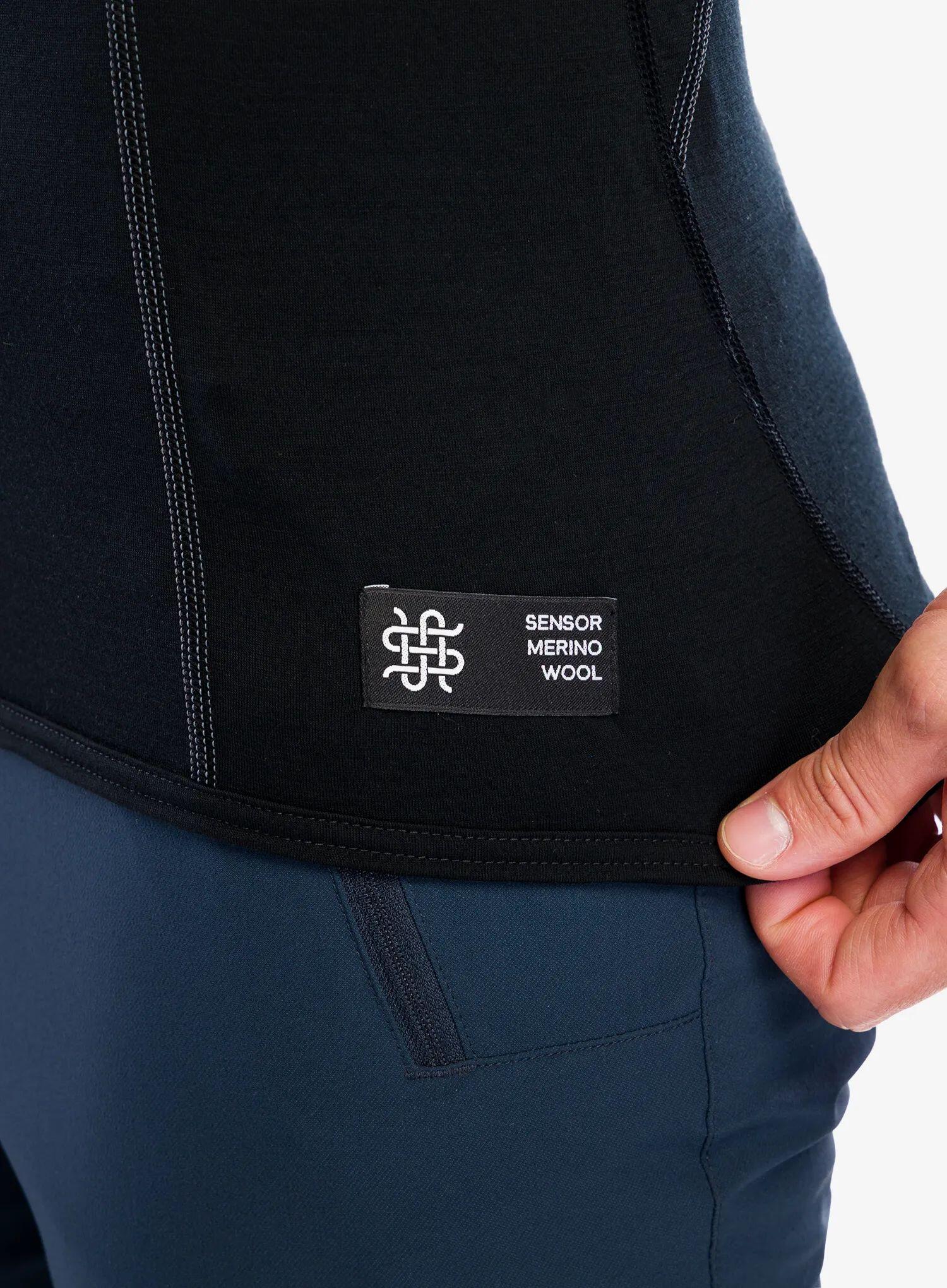 Męska koszulka Baselayer Merino Outdoor z długim rękawem i zamkiem błyskawicznym 6/6
