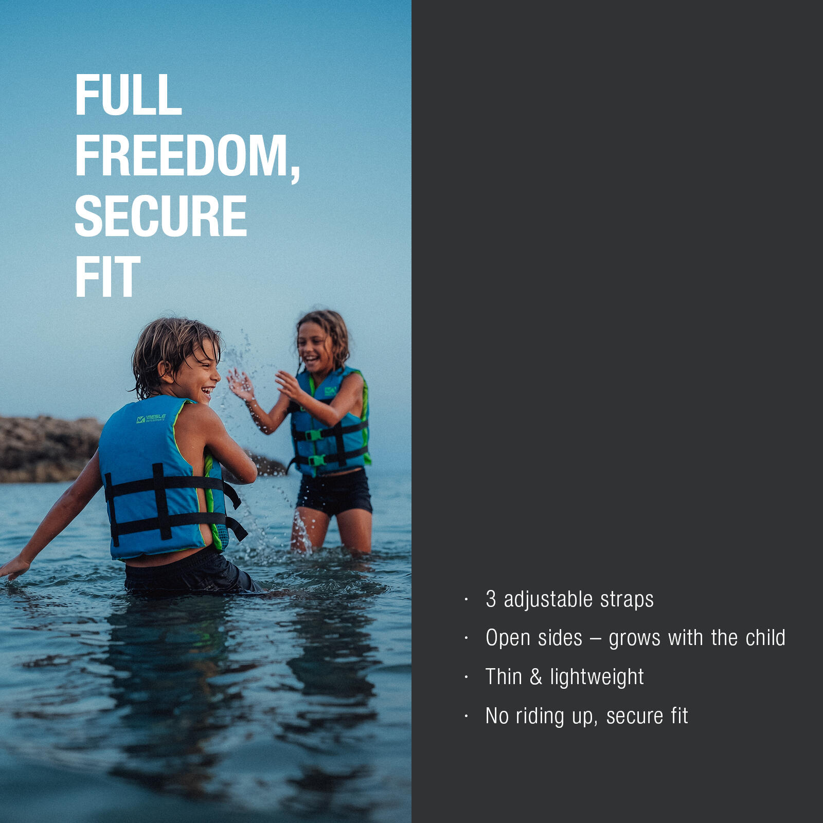 Zwemvest Sportsman-J SUP Kajak Wakeboard Drijfvest Voor Kinderen 4/6