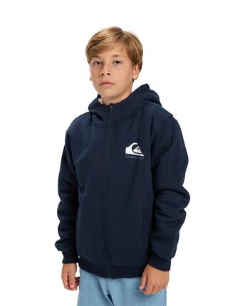 Zip-Hoodie FLEECE SHERPA Schwarz Junge