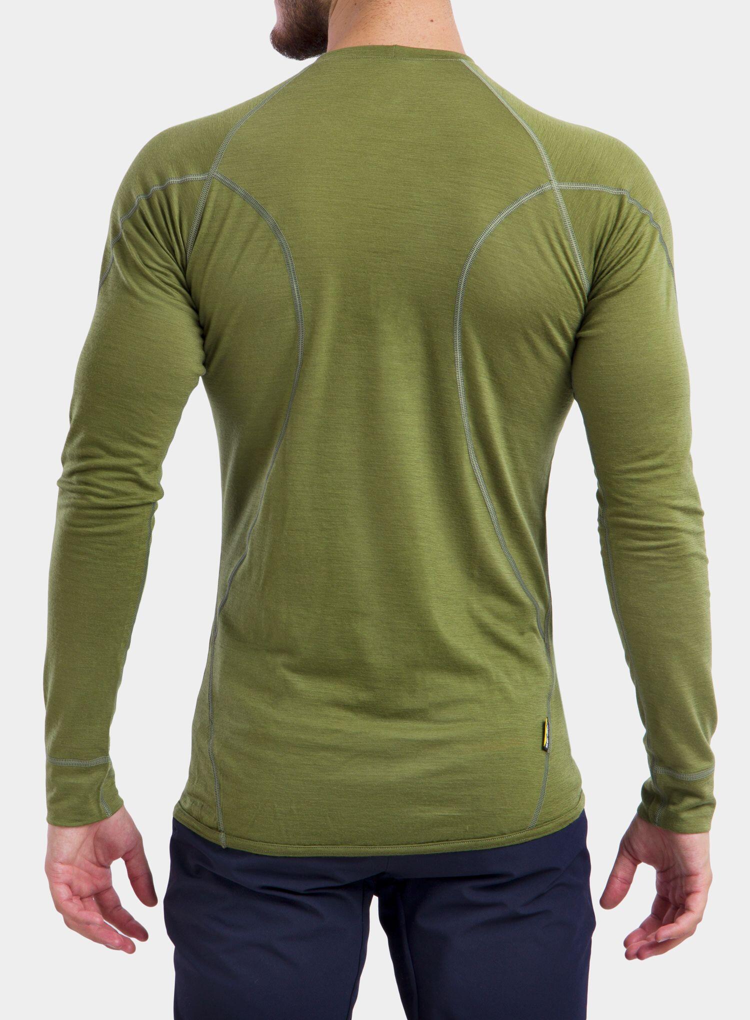 SENSOR Termoaktywna bluzka męska MERINO ACTIVE TEE LS-M-Oliwkowy 5/6