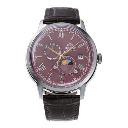 ORIENT Classic Bambino Sun & Moon RA-AK0807R Montre homme mécanique cuir