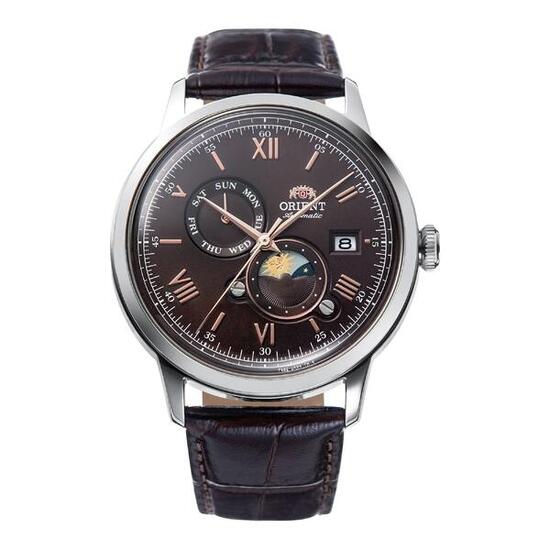 ORIENT Bambino Sun & Moon RA-AK0804Y - montre homme cuir