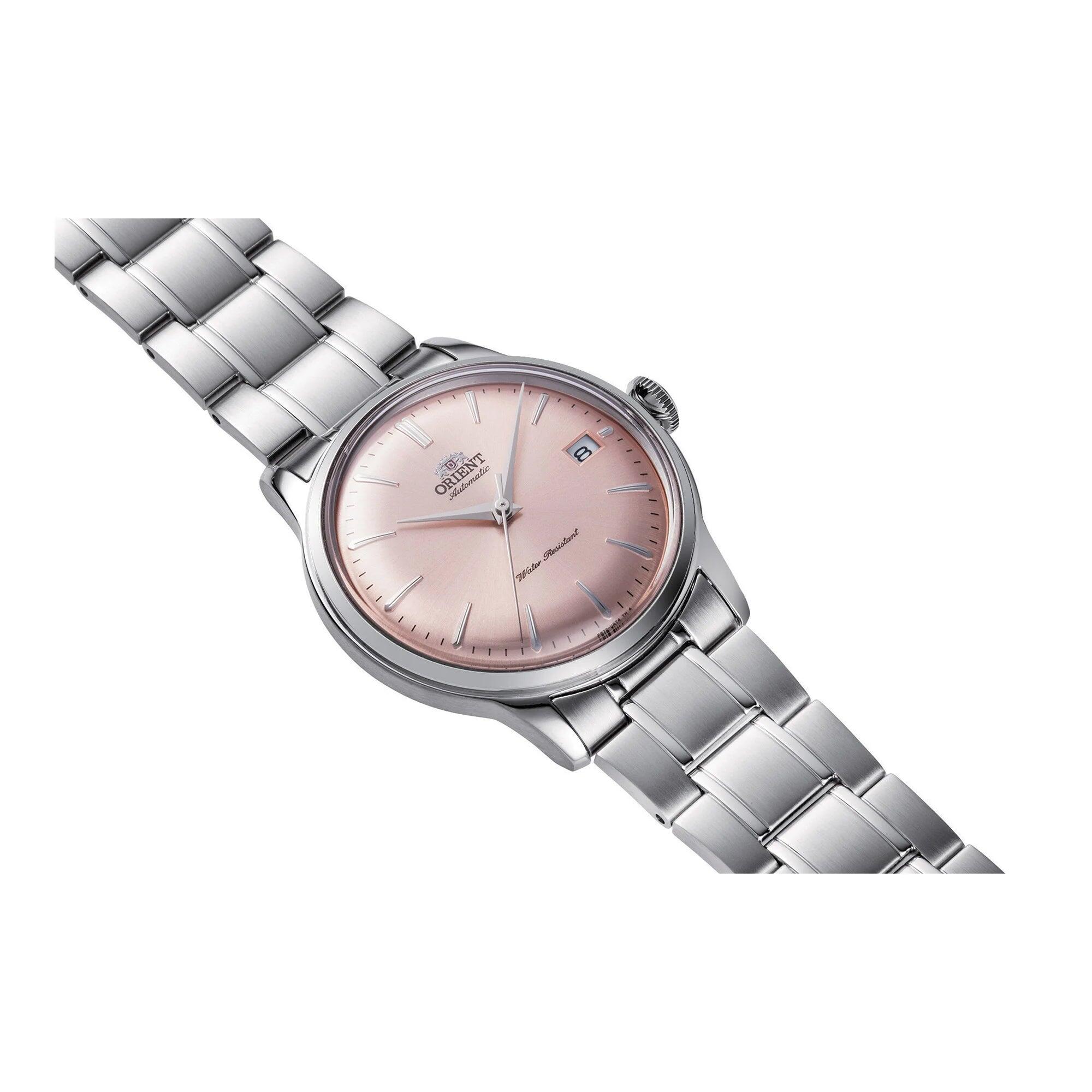ORIENT Bambino 38 mm montre mécanique acier cadran aquamarine 3/4