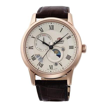 ORIENT Classic Sun & Moon RA-AK0007S montre mécanique bracelet cuir