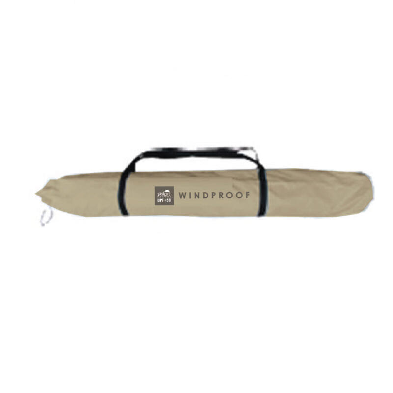 Umbrelă plajă Solart 230 cm UPF50+ 6 spite oțel, Beige