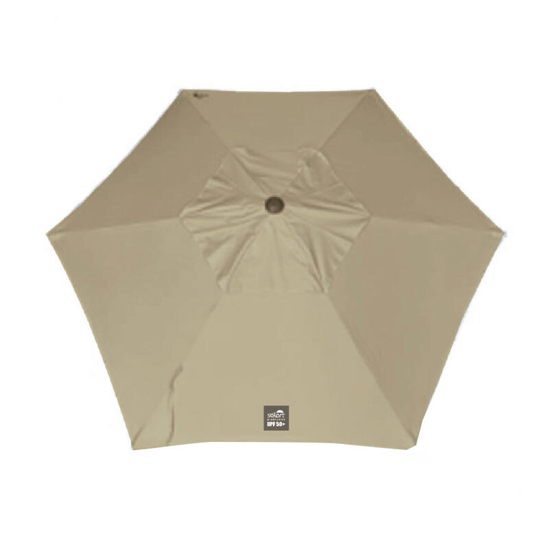 Umbrelă plajă Solart 230 cm UPF50+ 6 spite oțel, Beige