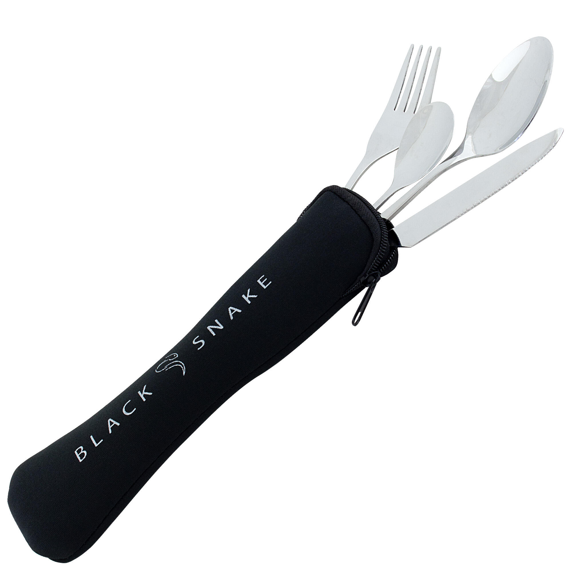 Camping Besteck 'lunch', flacher Teller und Thermotasse Set | Edelstahl 5/7